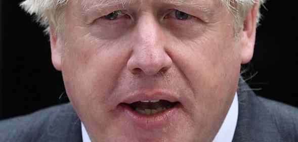 A close-up of Boris Johnson's face