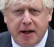 A close-up of Boris Johnson's face