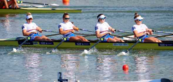 Four women rowing
