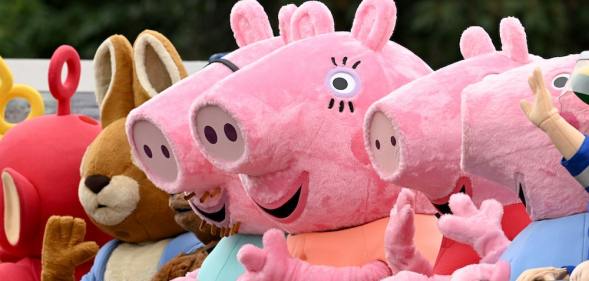 people dressed as Peppa pig characters