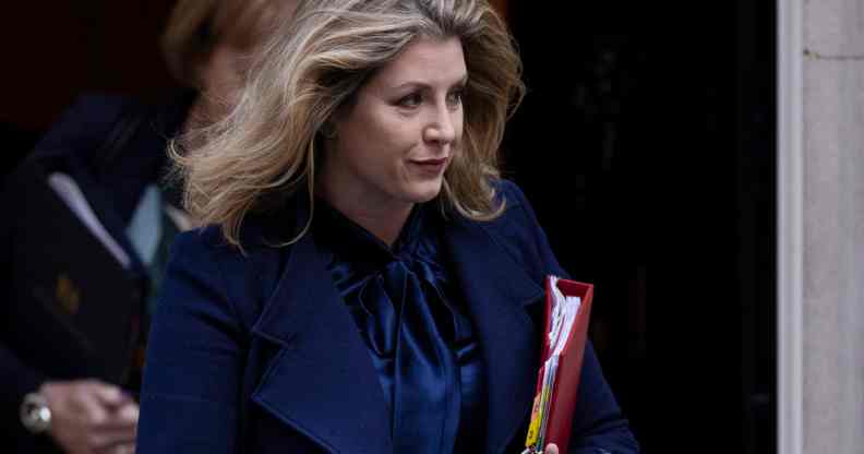 Penny Mordaunt leaves following the weekly cabinet meeting at 10 Downing Street