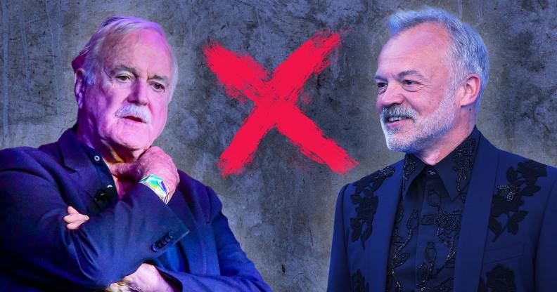 Graham Norton and John Cleese.