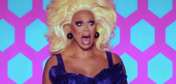 RuPaul looks shocked on RuPaul's Drag Race