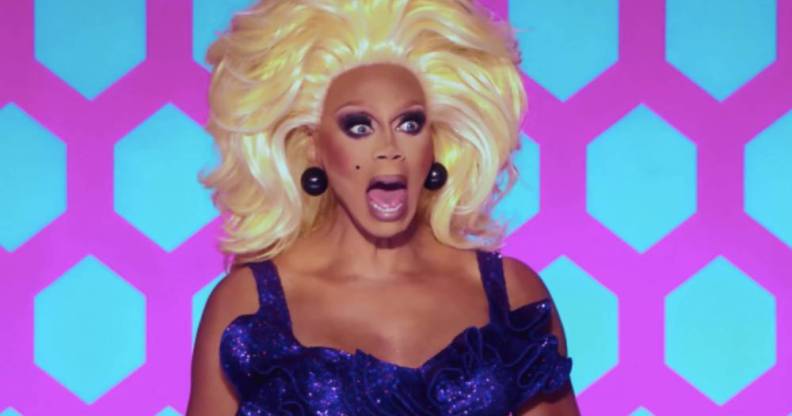 RuPaul looks shocked on RuPaul's Drag Race