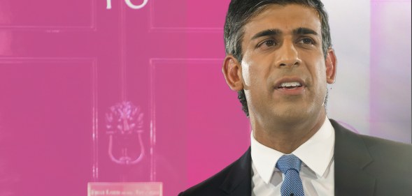 Rishi Sunak in front of No 10