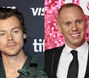 Photos of Harry Styles and Rob Rinder, both in suits