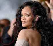 Rihanna looking over her shoulder