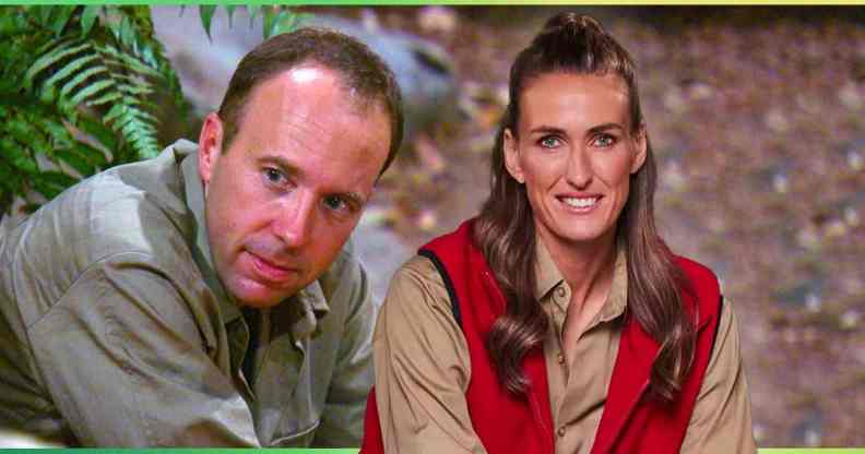 Matt Hancock (L) and Jill Scott (R) with a yellow and green border.