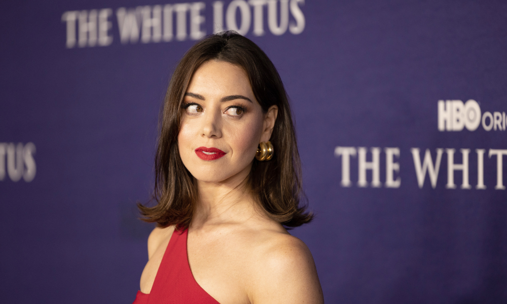 Aubrey Plaza at the premiere for the second season of The White Lotus.