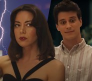 The White Lotus star Aubrey Plaza with co-star Adam DiMarco