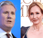 Side by side images of Labour Party leader Keir Starmer and Harry Potter author JK Rowling