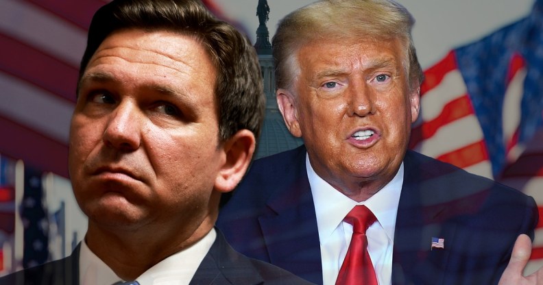 Ron DeSantis and Donald Trump