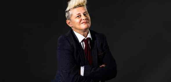 Poet, playwright and author Joelle Taylor attends a photo call during Edinburgh International Book Festival 2019.