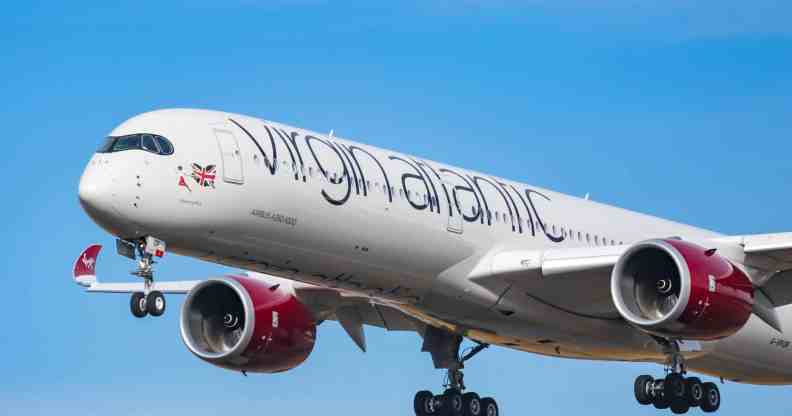 An image of a Virgin Atlantic Airbus A350-1000 aircraft