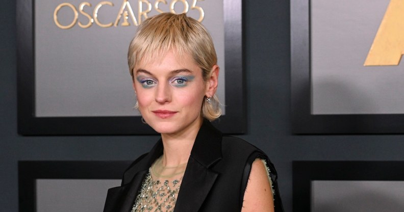 Emma Corrin on the red carpet