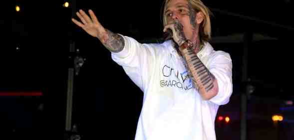 Aaron Carter performs on stage