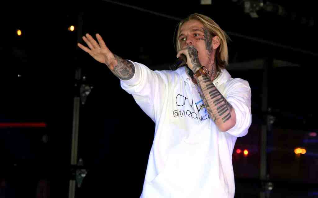 Aaron Carter performs on stage