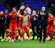 A screenshot from the Wales v Poland: UEFA Nations League - League Path Group 4 game