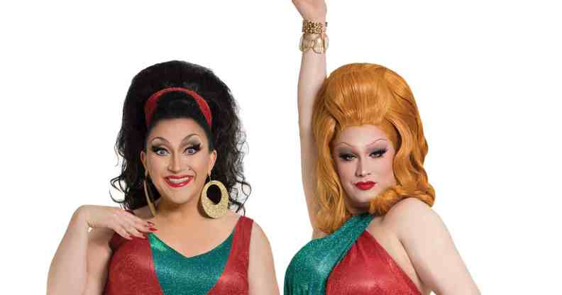 A publicity photo of drag queen stars Jinkx Monsoon and BenDeLaCreme