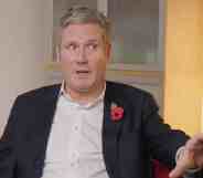 A screenshot of Keir Starmer speaking during an interview with Mumsnet founder Justine Roberts