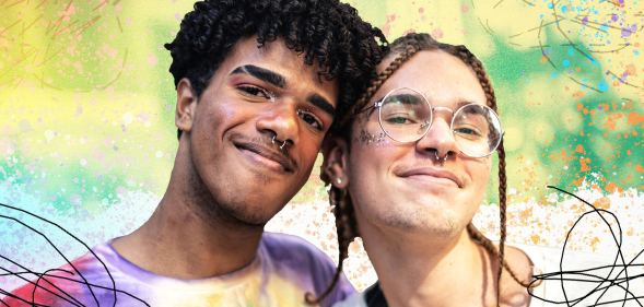 A happy looking couple