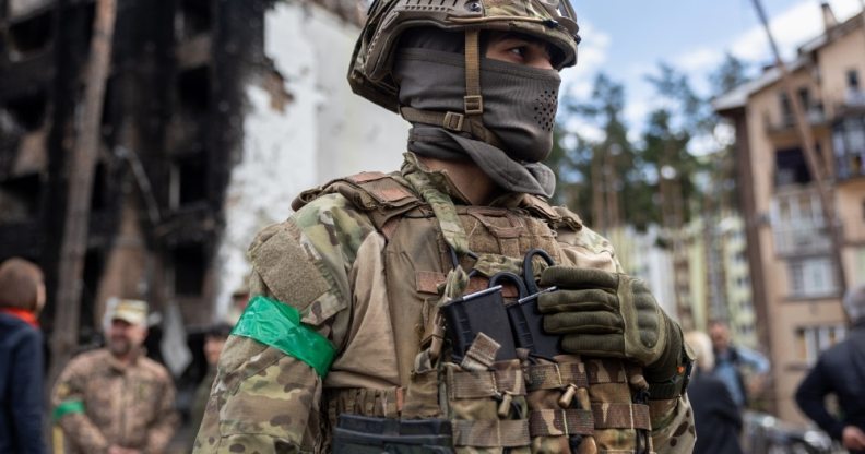 A Ukraine soldier