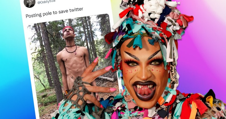 Yvie Oddly strips on Twitter