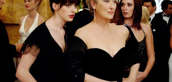 Emily Blunt, Anne Hathaway and Meryl Streep in Devil Wears Prada.