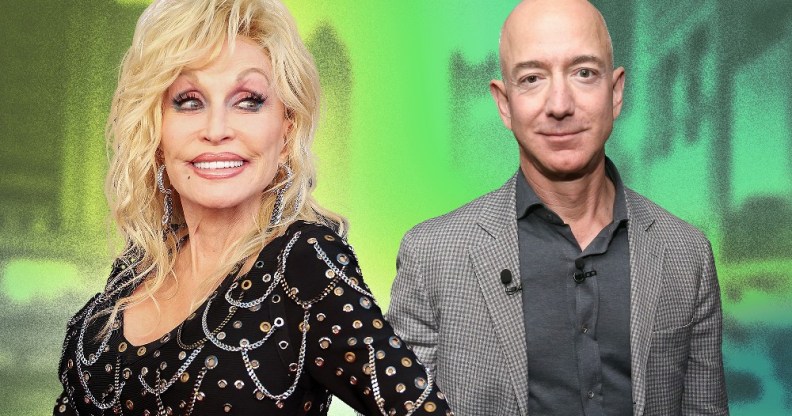 Dolly Parton and Jeff Bezos