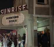 The Sunrise theatre in North Carolina in darkness after the power cut