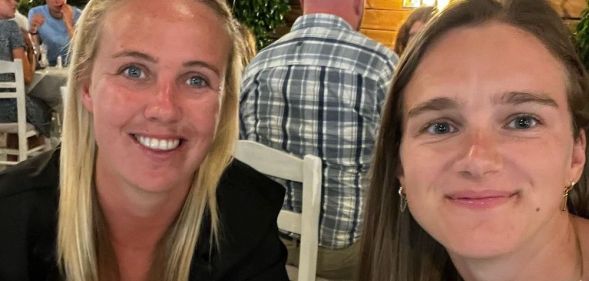 Beth Mead (left) with partner Vivianne Miedema