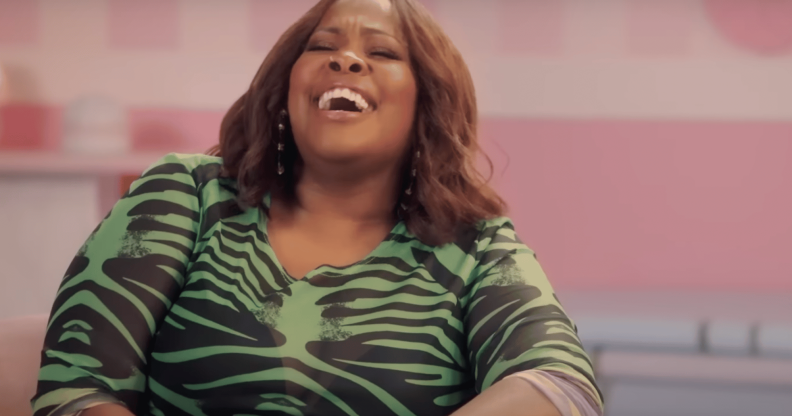 Amber Riley laughing