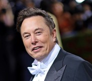 A photo of Elon Musk wearing a tuxedo at the 2022 Met Gala