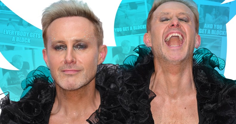 Ian H Watkins laughing