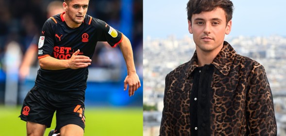 Jake Daniels (L) and Tom Daley (R). (Getty)