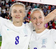 England Lionesses Leah Williamson (left) and Beth Mead