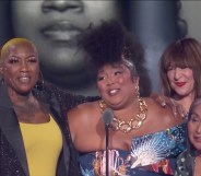 Lizzo surrounded by activists, (NBC)