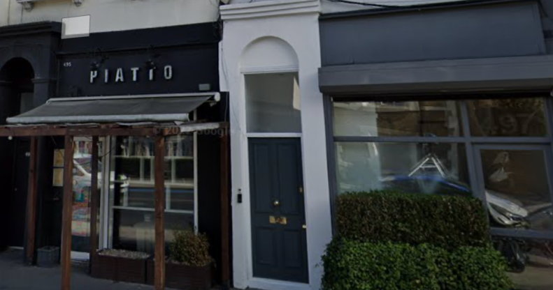 An outside photo of Piatto restaurant in Battersea, south London