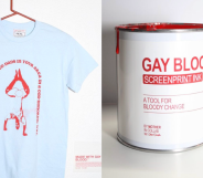 T-shirt made from special ink infused with gay men's blood
