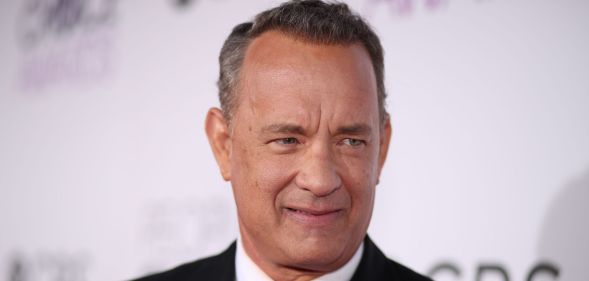 A close-up photo of actor Tom Hanks at the 2017 People's Choice Awards
