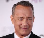 A close-up photo of actor Tom Hanks at the 2017 People's Choice Awards