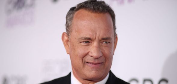 A close-up photo of actor Tom Hanks at the 2017 People's Choice Awards