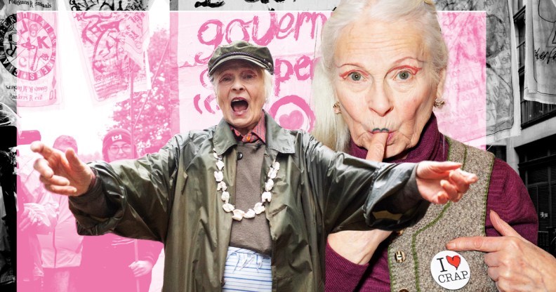 Collage of photos of Vivienne Westwood