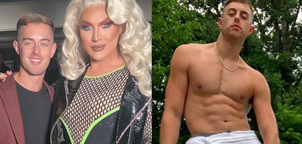 Dancing on Ice professional Colin Grafton (left) with season 15 partner The Vivienne (centre)