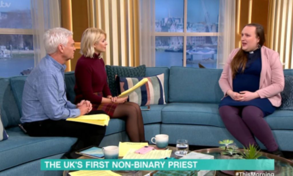 Bingo Alison chats about being non-binary and a priest on This Morning