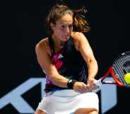 Daria Kasatkina of Russia in action against Varvara Gracheva of Russia in her first round match on Day 3 of the 2023 Australian Open at Melbourne Park on January 18, 2023 in Melbourne, Australia.