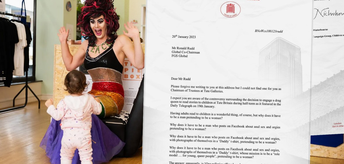 Letter to Tate Britain from Baroness Nicholson