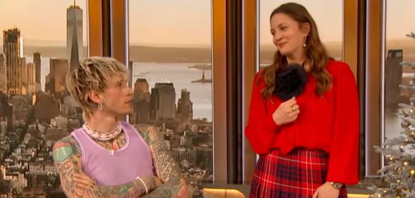 Drew Barrymore and Machine Gun Kelly on The Drew Barrymore Show