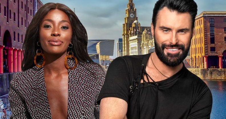 Eurovision Song Contest 2023: Handover and Allocation Draw hosts AJ Odudu (left) and Rylan Clark