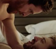 Screenshot from gay rugby drama In From The Side.